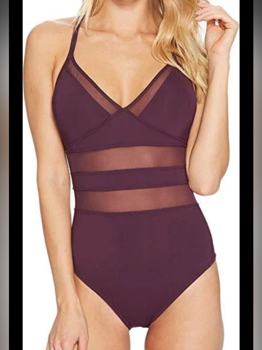 Bleu Rod Beattie Don't Mesh With Me OTS Cross Back Mio One Piece Swimsuit 8